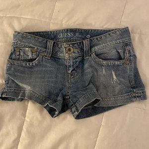 Guess destroyed denim shorts (Size 26)